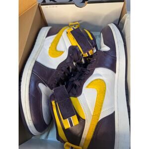 Air Jordan 1 High Strap Lakers Purple Maize - Size 12